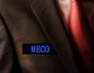 Porte-nom LED (badge) BLEU avec contrôle Bluetooth via APP smartphone - 9,3 cm x 3,0 cm