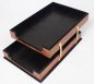 Office tray - wooden document tray rosewood with leather (Handmade)