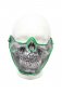 LED ballīšu maska - zaļš galvaskauss