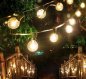 Light chain LED exterior - White LED bulbs 15pcs + 8m cable + Solar panel