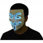 Neónové masky Anonymous - Modrá