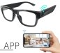 Lunettes avec caméra Wifi + FULL HD + transmission vidéo en direct (Android & iOS) - P2P via Internet dans le monde entier