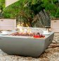 Gas fire pit table for outdoor (propane or butane) portable from concrete - Grey