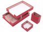 Büro Schreibtisch Pad Set 10 Stück für Frauen Schreibtisch (rotes Leder) - Handgefertigt
