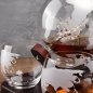 Decantor glob cu navă - Set carafe pentru whisky cu suport din lemn + 4 pahare + 9 pietre