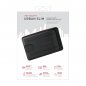 Slim Wallet - minimalist ultra thin leather wallet for 6 cards (gray)