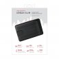 Slim Wallet - portefeuille minimaliste en cuir ultra fin pour 6 cartes (gris)