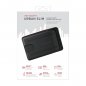 Slim Wallet - กระเป๋าสตางค์หนังบางเฉียบแบบมินิมอลสำหรับการ์ด 6 ใบ (สีเทา)