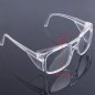 Transparent googles with side shields + anti-fogging