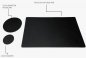 PC pad 55x35 cm + Ποντίκι ποντικιού - Δερμάτινο μαύρο πολυτελές SET 3 τεμ