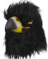 Máscara de águila - Máscara facial (cabeza) de silicona negra para niños y adultos