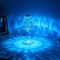 Stolní lampa křišťálová LED akrylová dotyková barevná RGB 16 barev - noční světlo