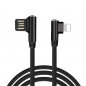 Apple Lightning-kabel for mobiltelefonlading av alle iPhone-modeller med 90 ° design på kontakten og 1 m lengde