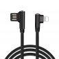 Cáp Apple Lightning để sạc điện thoại di động cho tất cả các mẫu iPhone với thiết kế 90 ° của đầu nối và chiều dài 1m