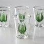 Tekilas karafe SET — Luksusa 840 ml tekilas karafe + 4 glāzes uz koka statīva (roku darbs)