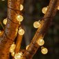 Solárna reťaz svetelná so 100 LED žiarovkami - dekoračné osvetlenie do záhrady LED - 12m