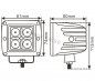 مصابيح عمل محمولة LED - 4 × 3 وات (12 وات)