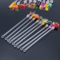 Cocktail stirrers for drinks - Colorful acrylic stirrers with drink decorations - Set of 10 pcs