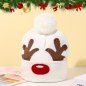 Gorro con pompón para invierno - Gorro iluminado con luces LED - RUDOLPH