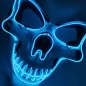 LED face mask - Skull blue