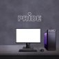 Semn LED neon 3D pe perete multicolor - PRIDE 50 cm