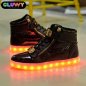 Sapatos iluminados LED - preto e dourado