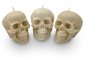 Juego de 3 velas de calavera: vela de cera de parafina para Halloween