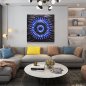 Aluminum paintings - Metal LED backlit RGB 20 colors - Sun 90x90cm