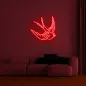 3D LED logo neona izkārtne pie sienas Dove 75 cm