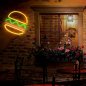 벽에 LED 조명 네온 로고 광고 - BURGER