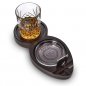 Cigaro laikiklis (stovas) + stiklinės laikiklis - Whisky Luxury rinkinys vyrams