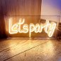 LETS PARTY - שלט פרסום LED ניאון לוגו ניאון נדלק
