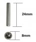 Magnetische mehrfarbige Stangen 36 Stück + Silberkugeln 27 Stück