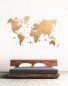 Weltreisekarte - Farbe helles Holz 300 cm x 175 cm