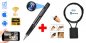 SPY SET - WiFi pen kamera P2P live streaming med FULL HD + Spy ørestykke