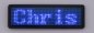 Porte-nom LED (badge) BLEU avec contrôle Bluetooth via APP smartphone - 9,3 cm x 3,0 cm