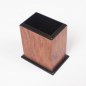 Almofada de mesa em couro - CONJUNTO de luxo para o escritório 8 peças - Nogueira + couro preto