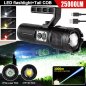 Světlomet - LED baterka + teleskopický ZOOM + LED displej + 3 režimy světla až do 3000m
