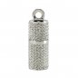 The silver USB jewel key ornate with white rhinestones