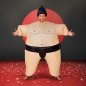 相撲スーツ - 力士の衣装 - ハロウィーン用のインフレータブル レスリング スーツ + うちわ