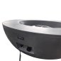 Chimenea de gas propano redonda - Mesa exterior de hormigón con chimenea de gas - 106x40 cm FENIX gris
