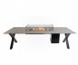 Dining table with fireplace built in 2 in 1 Neolith stone - Luxury outdoor table