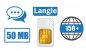 LANGIE SIM reîncărcabilă cu 50 MB (date + tel) pentru traducere în 150 de țări din întreaga lume