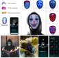 Masque LED intégral bluetooth - animation programmable (application pour smartphone)