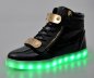 Işıklı Ayakkabı LED - Siyah ve altın