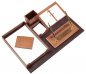 Блоттер настольный - Office 10 pcs table SET Luxury (Wooden + Leather)