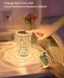 Křišťálová lampa LED - dotyková ve tvaru sklenice (vázy) stolová + dálkové ovládání - 16 barev (12,5cm)