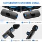 Mobile mic Wireless - Smartphone microphone na may USBC transmitter + Clip + 360° recording