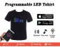 LED RGB värviga programmeeritav LED T-särk Gluwy nutitelefoni kaudu (iOS/Android) – mitmevärviline