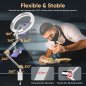 Kruhovo světlo na stůl 26cm s držákem - Ring light selfie světlo na focení se stojanem na mobil